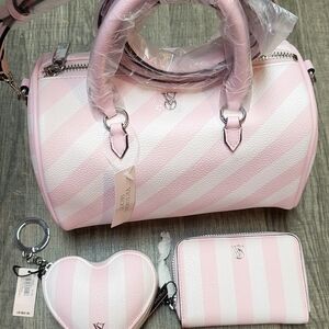 Victoria's Secret Mini Duffle Crossbody Bag w/Wallet & Coin Purse